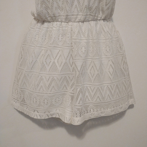 No Comment. - White Lace Sleeveless Romper - Picture 4 of 14